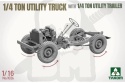 Takom 1026 1:16 1/4 Ton Utility Truck with 1/4 Ton Utility Trailer