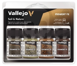 Vallejo 73188 Pigment FX Set Soil And Nature (4 x 35 ml) zestaw pigmentów