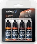 Vallejo 77260 True Metallic Metal Zestaw 4 farb Forget Red (4 x 18 ml)