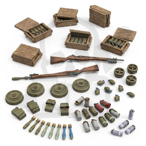 3D Printed Set Armory WWII American Grenades 1:35 amerykańskie miny granaty