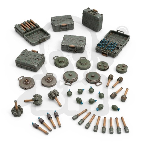 3D Printed Set Armory WWII German Grenades 1:35 niemieckie miny i granaty