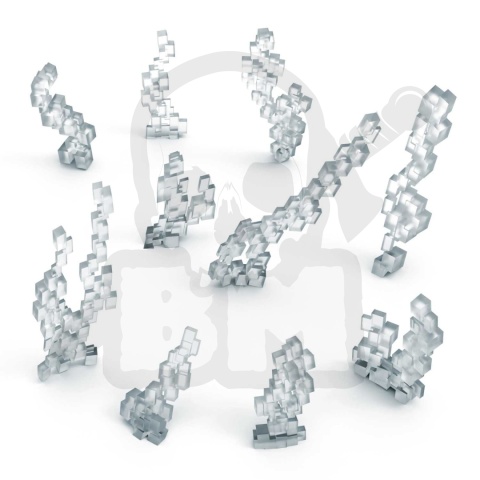 3D Printed Set Special Transparent Pixel Effect efekty dla modeli i dioram