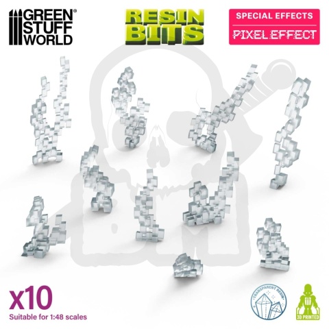 3D Printed Set Special Transparent Pixel Effect efekty dla modeli i dioram