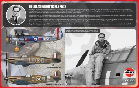 Aifix 40101 Legends Douglas Bader Triple Pack 1:48 zestaw samolotów Asa