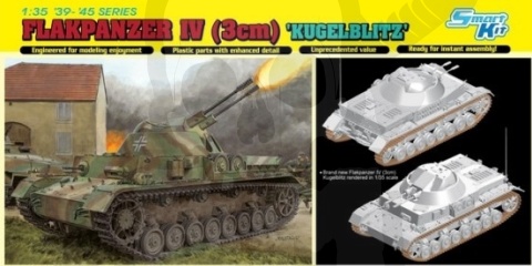 Dragon 6889 Flakpanzer IV (3cm) Kugelblitz 1:35 model działa plot