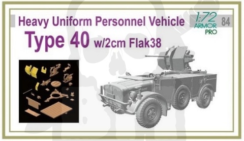 Dragon 7425 Vehicle Type 40 W 2cm Flak 38 1:72 model pojazdu