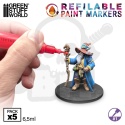 GSW Refillable markers - Size 1 - uniwersalne markery do farb 5 szt.