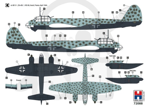 Hobby 2000 72088 Junkers Ju 88 S-1 1:72 model samolotu