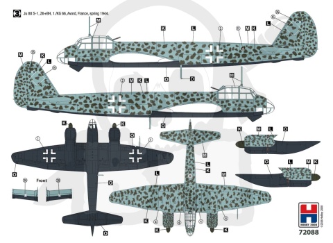 Hobby 2000 72088 Junkers Ju 88 S-1 1:72 model samolotu
