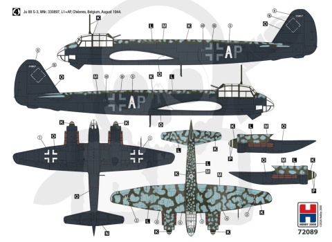 Hobby 2000 72089 Junkers Ju 88 S-3 1:72 model samolotu