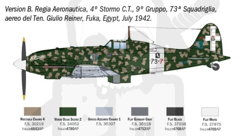 Italeri 2840 Macchi MC.202 Folgore 1:48 model samolotu