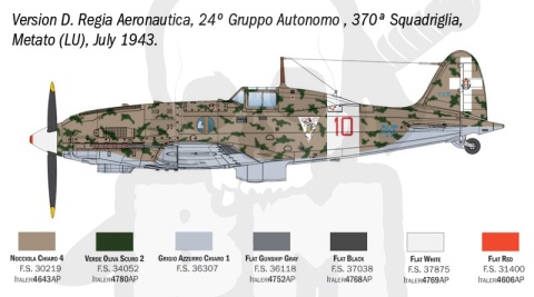 Italeri 2840 Macchi MC.202 Folgore 1:48 model samolotu