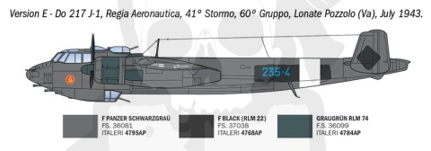 Italeri 91266 Dornier Do 217 J1/J2 Nachtjäger 1:72 model samolotu