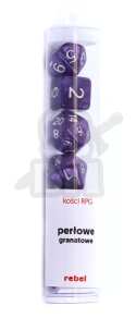 Kości RPG 7 szt. fioletowe perłowe Rebel - Dice Pearl 7-Set Purple