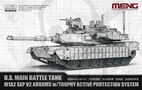 Meng 72016 US MBT M1A2 SEP V2 Abrams 1:72 model czołgu