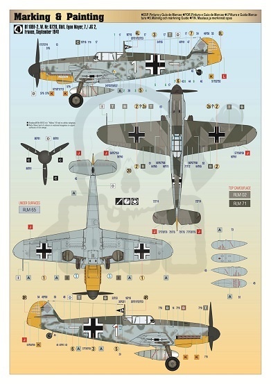 Mistercraft F-234 Bf-109F-2 Over France 1941 1:48 model samolotu