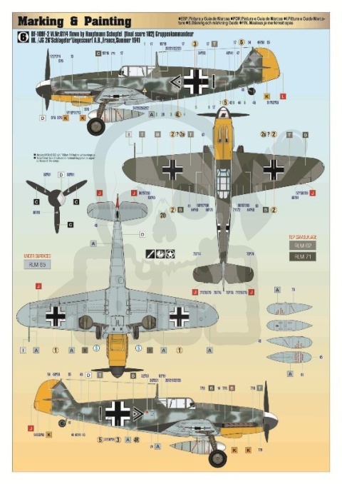 Mistercraft F-234 Bf-109F-2 Over France 1941 1:48 model samolotu