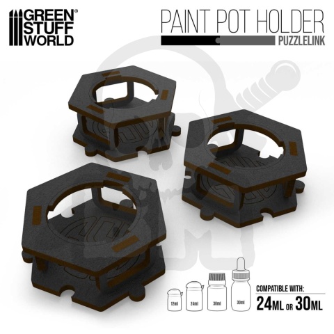 Paint Pot Holder x3 - podstawki pod farby 30 24 12 ml