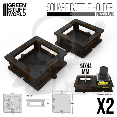 Square bottle Holder Pack x2 - podstawki pod klej
