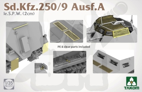 Takom 2213 Sd.Kfz.250/9 Ausf.A Ie.S.P.W (2cm) 1:35 model transportera opancerzonego
