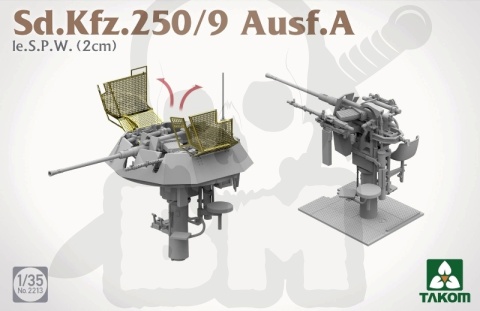 Takom 2213 Sd.Kfz.250/9 Ausf.A Ie.S.P.W (2cm) 1:35 model transportera opancerzonego