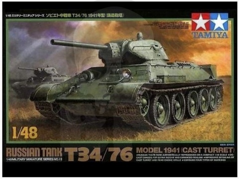 Tamiya 32515 Russian Tank T34/76 model 1941 Cast Turret 1:48 model czołgu