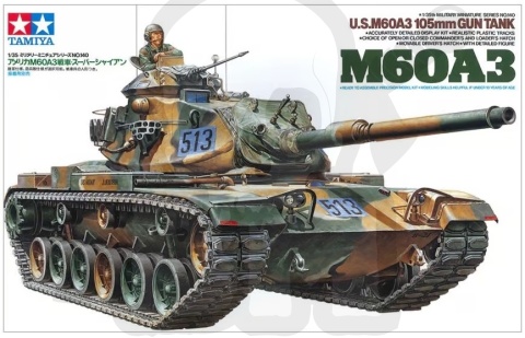 Tamiya 35140 U.S M60A3 Patton 105 mm Gun Tank 1:35 model czołgu