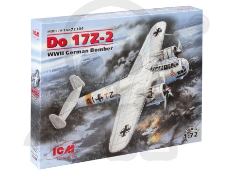ICM 72304 Do 17Z-2 WWII German Bomber 1:72 model niemieckiego bombowca