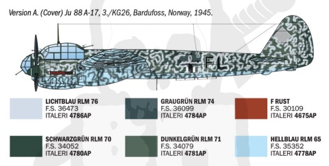 Italeri 1489 Junkers Ju 88 A-17 Torpedo Bomber 1:72 model samolotu