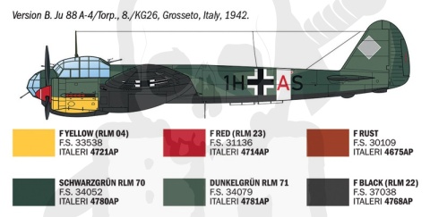 Italeri 1489 Junkers Ju 88 A-17 Torpedo Bomber 1:72 model samolotu