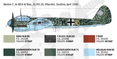Italeri 1489 Junkers Ju 88 A-17 Torpedo Bomber 1:72 model samolotu