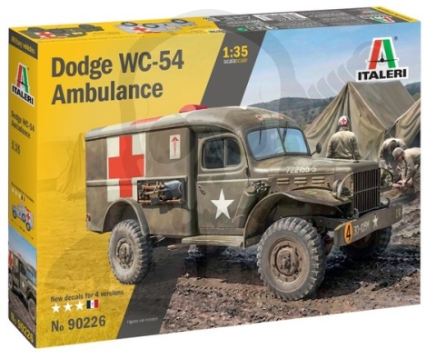 Italeri 90226 Dodge WC54 Ambulance 1:35 model pojazdu wojskowego