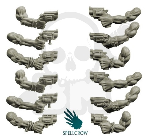 Ręce orków z rewolwerami 12 szt. Orcs Hands with Revolvers