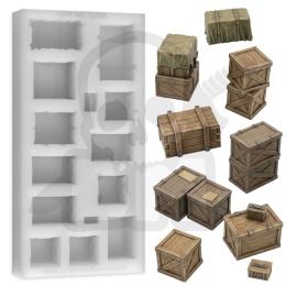 Silicone Molds - Supply Boxes 1:48-1:35 silikonowe formy skrzynki