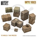 Silicone Molds - Supply Boxes 1:48-1:35 silikonowe formy skrzynki