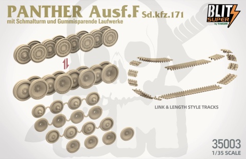 Takom 35003 Panther Ausf. F mit Schmalturm und Gummisparende Laufwerke Sd.kfz. 171 1:35