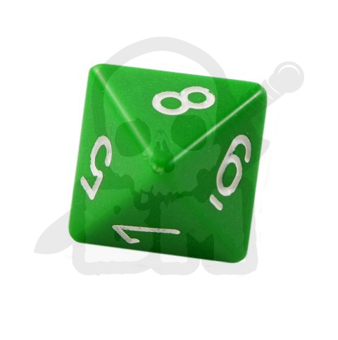 Kość RPG K8 kostka do gry zielona