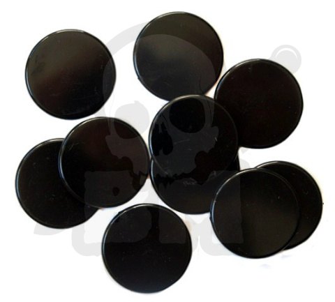 Żetony 22x1,7 mm czarne 10 szt. liczniki