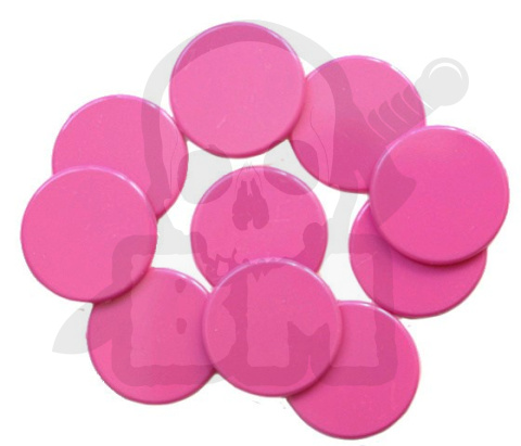 Żetony 22x1,7 mm różowe 10 szt. liczniki