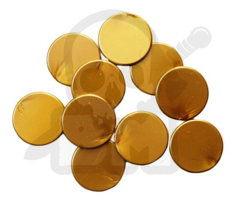 Żetony 22x1,7 mm złote 10 szt. liczniki
