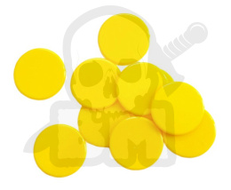 Żetony 22x1,7 mm żółte 10 szt. liczniki