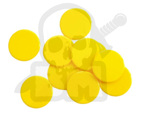 Żetony 22x1,7 mm żółte 10 szt. liczniki