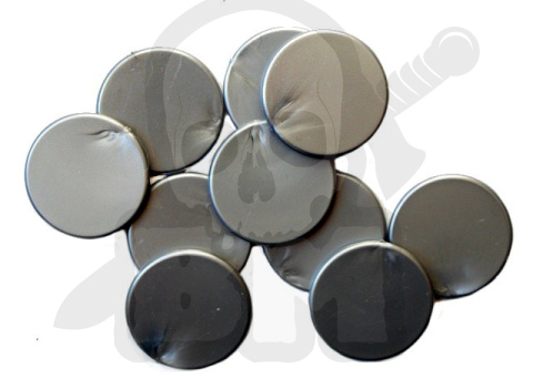 Licznik żeton 25x2 mm srebrny kpl. 10 szt.