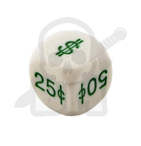 Money Dice U.S. Symbols 16 mm RPG kostka pieniądze dolary K6