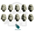 Hełmy Kosmicznych Rycerzy Templariuszy 10 szt. Templars Helmets Marines WH40K głowy