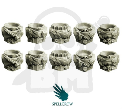 Korpusy Kosmicznych Rycerzy Templariuszy z szatą torsy 10szt. Templars Space Knights Torsos with a Tabards Marines