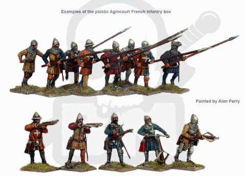 Agincourt French Infantry 1415-29 - francuska piechota - 42 szt.