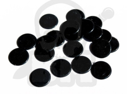 Licznik żeton 15x1,4 mm czarny / black kpl. 20 szt. pchełki