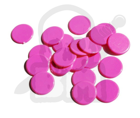 Żetony 15x1,4 mm różowe 20 szt. pchełki liczniki