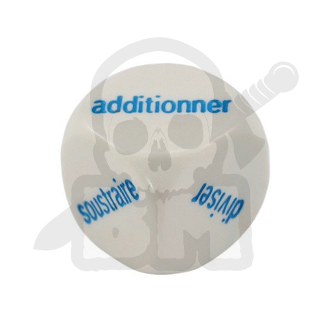 Math Operator French Word Four Function + – x ÷ Dice 20 mm kostka K6 matematyczna językowa francuska